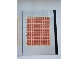 1922/23, Bestand von rund 390 Bogen, dabei OPD-Drucke und bessere wie 330B mehrfach und 334B, teils fehlerhaft bzw. gefaltet/