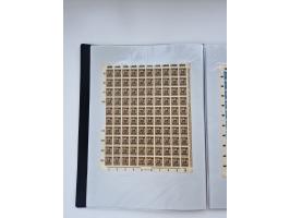 1922/23, Bestand von rund 390 Bogen, dabei OPD-Drucke und bessere wie 330B mehrfach und 334B, teils fehlerhaft bzw. gefaltet/