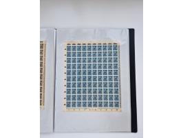 1922/23, Bestand von rund 390 Bogen, dabei OPD-Drucke und bessere wie 330B mehrfach und 334B, teils fehlerhaft bzw. gefaltet/