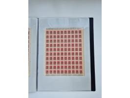 1922/23, Bestand von rund 390 Bogen, dabei OPD-Drucke und bessere wie 330B mehrfach und 334B, teils fehlerhaft bzw. gefaltet/