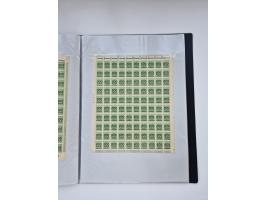 1922/23, Bestand von rund 390 Bogen, dabei OPD-Drucke und bessere wie 330B mehrfach und 334B, teils fehlerhaft bzw. gefaltet/