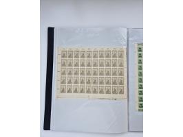 1922/23, Bestand von rund 390 Bogen, dabei OPD-Drucke und bessere wie 330B mehrfach und 334B, teils fehlerhaft bzw. gefaltet/