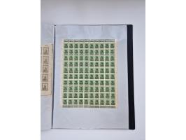 1922/23, Bestand von rund 390 Bogen, dabei OPD-Drucke und bessere wie 330B mehrfach und 334B, teils fehlerhaft bzw. gefaltet/