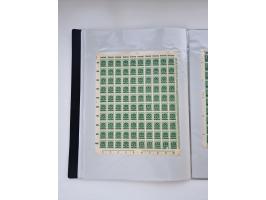 1922/23, Bestand von rund 390 Bogen, dabei OPD-Drucke und bessere wie 330B mehrfach und 334B, teils fehlerhaft bzw. gefaltet/