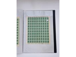 1922/23, Bestand von rund 390 Bogen, dabei OPD-Drucke und bessere wie 330B mehrfach und 334B, teils fehlerhaft bzw. gefaltet/