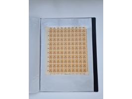 1922/23, Bestand von rund 390 Bogen, dabei OPD-Drucke und bessere wie 330B mehrfach und 334B, teils fehlerhaft bzw. gefaltet/