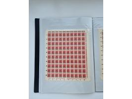 1922/23, Bestand von rund 390 Bogen, dabei OPD-Drucke und bessere wie 330B mehrfach und 334B, teils fehlerhaft bzw. gefaltet/