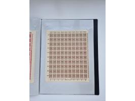 1922/23, Bestand von rund 390 Bogen, dabei OPD-Drucke und bessere wie 330B mehrfach und 334B, teils fehlerhaft bzw. gefaltet/