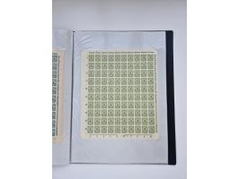 1922/23, Bestand von rund 390 Bogen, dabei OPD-Drucke und bessere wie 330B mehrfach und 334B, teils fehlerhaft bzw. gefaltet/