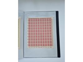 1922/23, Bestand von rund 390 Bogen, dabei OPD-Drucke und bessere wie 330B mehrfach und 334B, teils fehlerhaft bzw. gefaltet/