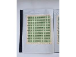 1922/23, Bestand von rund 390 Bogen, dabei OPD-Drucke und bessere wie 330B mehrfach und 334B, teils fehlerhaft bzw. gefaltet/