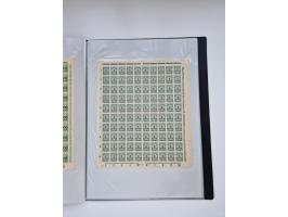 1922/23, Bestand von rund 390 Bogen, dabei OPD-Drucke und bessere wie 330B mehrfach und 334B, teils fehlerhaft bzw. gefaltet/