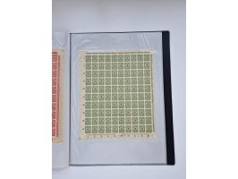 1922/23, Bestand von rund 390 Bogen, dabei OPD-Drucke und bessere wie 330B mehrfach und 334B, teils fehlerhaft bzw. gefaltet/