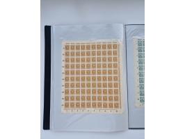 1922/23, Bestand von rund 390 Bogen, dabei OPD-Drucke und bessere wie 330B mehrfach und 334B, teils fehlerhaft bzw. gefaltet/