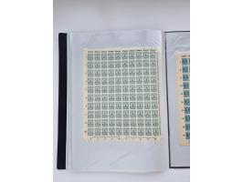 1922/23, Bestand von rund 390 Bogen, dabei OPD-Drucke und bessere wie 330B mehrfach und 334B, teils fehlerhaft bzw. gefaltet/