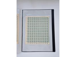 1922/23, Bestand von rund 390 Bogen, dabei OPD-Drucke und bessere wie 330B mehrfach und 334B, teils fehlerhaft bzw. gefaltet/