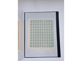 1922/23, Bestand von rund 390 Bogen, dabei OPD-Drucke und bessere wie 330B mehrfach und 334B, teils fehlerhaft bzw. gefaltet/