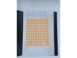 1922/23, Bestand von rund 390 Bogen, dabei OPD-Drucke und bessere wie 330B mehrfach und 334B, teils fehlerhaft bzw. gefaltet/