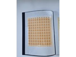 1922/23, Bestand von rund 390 Bogen, dabei OPD-Drucke und bessere wie 330B mehrfach und 334B, teils fehlerhaft bzw. gefaltet/