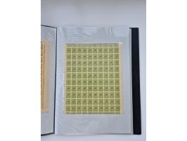 1922/23, Bestand von rund 390 Bogen, dabei OPD-Drucke und bessere wie 330B mehrfach und 334B, teils fehlerhaft bzw. gefaltet/