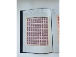 1922/23, Bestand von rund 390 Bogen, dabei OPD-Drucke und bessere wie 330B mehrfach und 334B, teils fehlerhaft bzw. gefaltet/