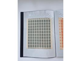 1922/23, Bestand von rund 390 Bogen, dabei OPD-Drucke und bessere wie 330B mehrfach und 334B, teils fehlerhaft bzw. gefaltet/