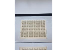 1922/23, Bestand von rund 390 Bogen, dabei OPD-Drucke und bessere wie 330B mehrfach und 334B, teils fehlerhaft bzw. gefaltet/