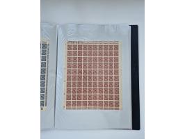 1922/23, Bestand von rund 390 Bogen, dabei OPD-Drucke und bessere wie 330B mehrfach und 334B, teils fehlerhaft bzw. gefaltet/