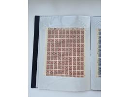 1922/23, Bestand von rund 390 Bogen, dabei OPD-Drucke und bessere wie 330B mehrfach und 334B, teils fehlerhaft bzw. gefaltet/