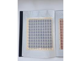 1922/23, Bestand von rund 390 Bogen, dabei OPD-Drucke und bessere wie 330B mehrfach und 334B, teils fehlerhaft bzw. gefaltet/