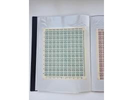 1922/23, Bestand von rund 390 Bogen, dabei OPD-Drucke und bessere wie 330B mehrfach und 334B, teils fehlerhaft bzw. gefaltet/