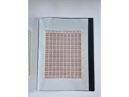 1922/23, Bestand von rund 390 Bogen, dabei OPD-Drucke und bessere wie 330B mehrfach und 334B, teils fehlerhaft bzw. gefaltet/