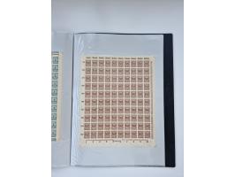 1922/23, Bestand von rund 390 Bogen, dabei OPD-Drucke und bessere wie 330B mehrfach und 334B, teils fehlerhaft bzw. gefaltet/