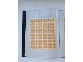 1922/23, Bestand von rund 390 Bogen, dabei OPD-Drucke und bessere wie 330B mehrfach und 334B, teils fehlerhaft bzw. gefaltet/