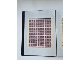 1922/23, Bestand von rund 390 Bogen, dabei OPD-Drucke und bessere wie 330B mehrfach und 334B, teils fehlerhaft bzw. gefaltet/