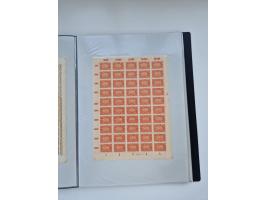 1922/23, Bestand von rund 390 Bogen, dabei OPD-Drucke und bessere wie 330B mehrfach und 334B, teils fehlerhaft bzw. gefaltet/