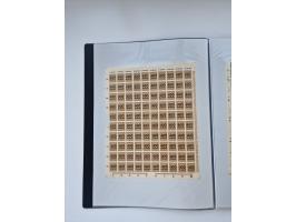 1922/23, Bestand von rund 390 Bogen, dabei OPD-Drucke und bessere wie 330B mehrfach und 334B, teils fehlerhaft bzw. gefaltet/