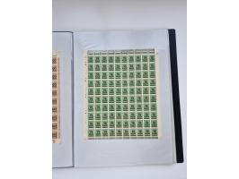 1922/23, Bestand von rund 390 Bogen, dabei OPD-Drucke und bessere wie 330B mehrfach und 334B, teils fehlerhaft bzw. gefaltet/