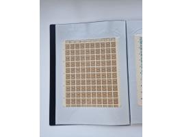 1922/23, Bestand von rund 390 Bogen, dabei OPD-Drucke und bessere wie 330B mehrfach und 334B, teils fehlerhaft bzw. gefaltet/