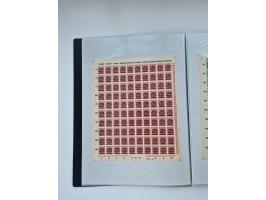 1922/23, Bestand von rund 390 Bogen, dabei OPD-Drucke und bessere wie 330B mehrfach und 334B, teils fehlerhaft bzw. gefaltet/