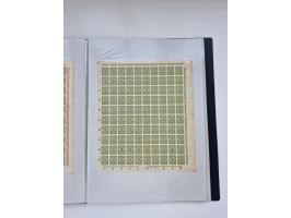 1922/23, Bestand von rund 390 Bogen, dabei OPD-Drucke und bessere wie 330B mehrfach und 334B, teils fehlerhaft bzw. gefaltet/