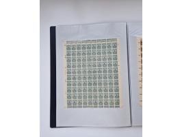 1922/23, Bestand von rund 390 Bogen, dabei OPD-Drucke und bessere wie 330B mehrfach und 334B, teils fehlerhaft bzw. gefaltet/