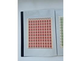 1922/23, Bestand von rund 390 Bogen, dabei OPD-Drucke und bessere wie 330B mehrfach und 334B, teils fehlerhaft bzw. gefaltet/