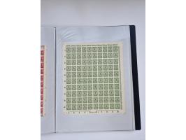 1922/23, Bestand von rund 390 Bogen, dabei OPD-Drucke und bessere wie 330B mehrfach und 334B, teils fehlerhaft bzw. gefaltet/