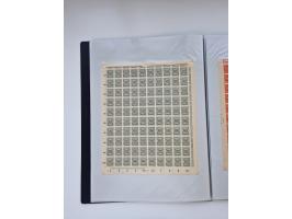 1922/23, Bestand von rund 390 Bogen, dabei OPD-Drucke und bessere wie 330B mehrfach und 334B, teils fehlerhaft bzw. gefaltet/