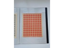 1922/23, Bestand von rund 390 Bogen, dabei OPD-Drucke und bessere wie 330B mehrfach und 334B, teils fehlerhaft bzw. gefaltet/