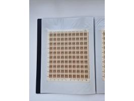 1922/23, Bestand von rund 390 Bogen, dabei OPD-Drucke und bessere wie 330B mehrfach und 334B, teils fehlerhaft bzw. gefaltet/