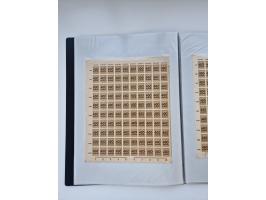 1922/23, Bestand von rund 390 Bogen, dabei OPD-Drucke und bessere wie 330B mehrfach und 334B, teils fehlerhaft bzw. gefaltet/