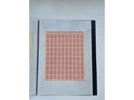 1922/23, Bestand von rund 390 Bogen, dabei OPD-Drucke und bessere wie 330B mehrfach und 334B, teils fehlerhaft bzw. gefaltet/