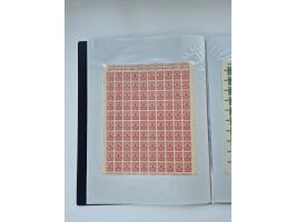 1922/23, Bestand von rund 390 Bogen, dabei OPD-Drucke und bessere wie 330B mehrfach und 334B, teils fehlerhaft bzw. gefaltet/